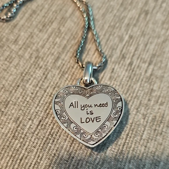 Brighton Heart Pendant Necklace with Pink Accents - Picture 3 of 5